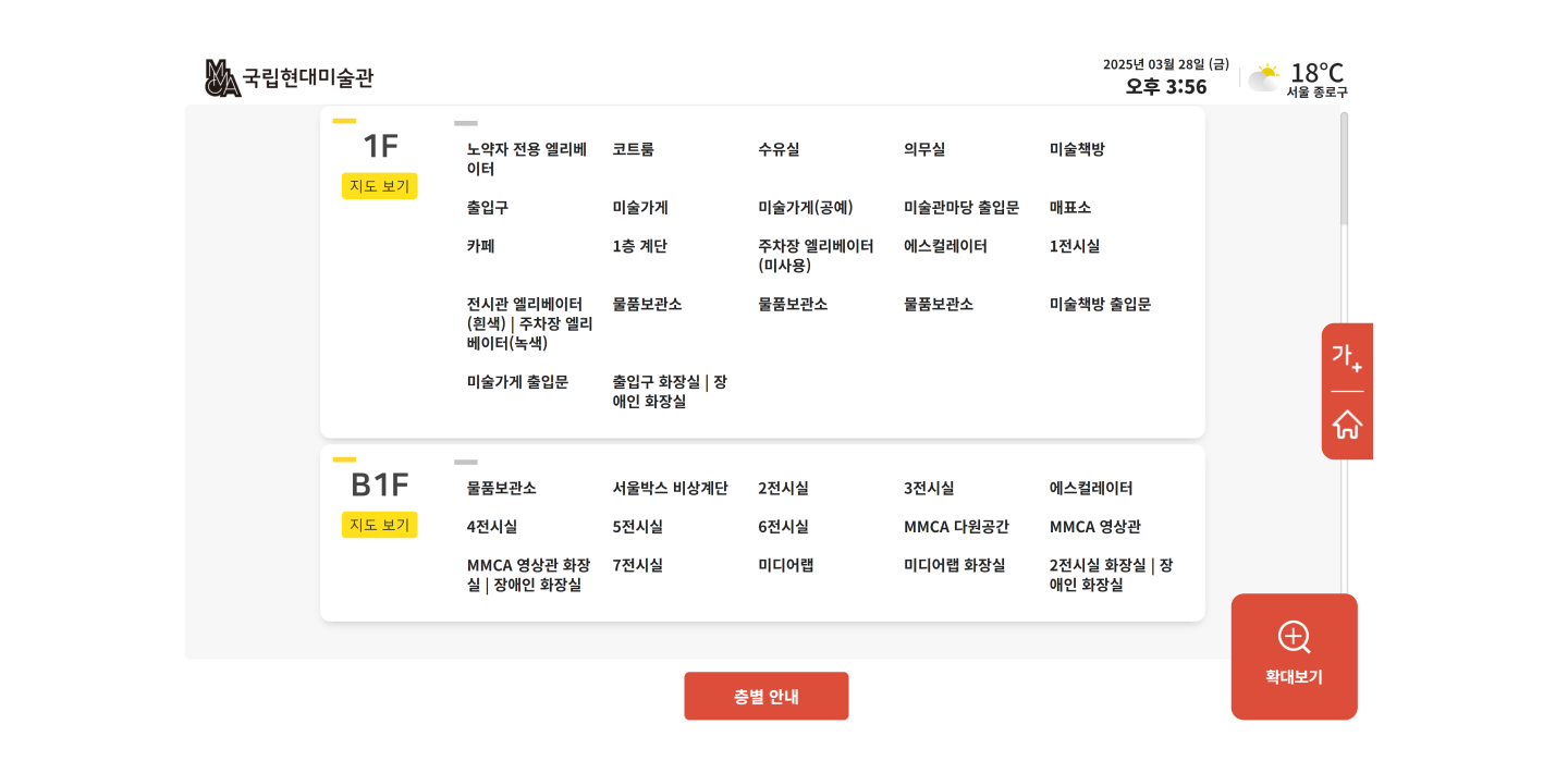 Wayfinding Kiosk Screen Example (National Museum of Mordern and Contemporary Art, Korea) 9