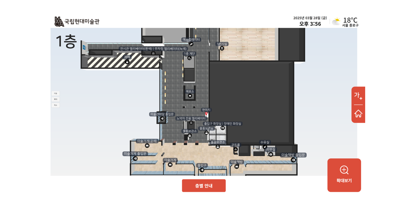 Wayfinding Kiosk Screen Example (National Museum of Mordern and Contemporary Art, Korea) 10